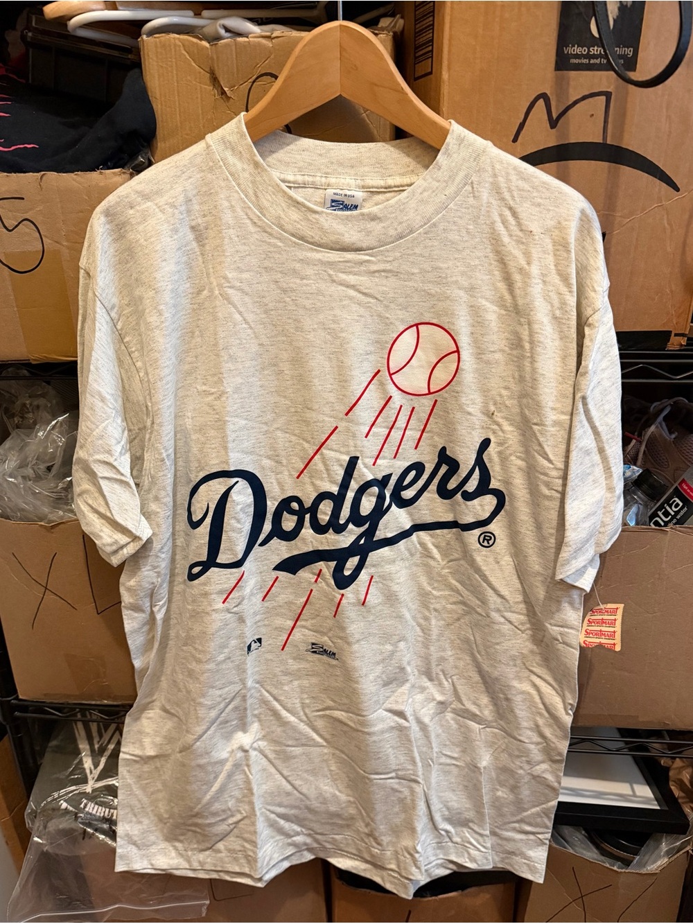 Vintage Los Angeles Dodgers Salem Sportswear 1993 Tshirt Size Large L